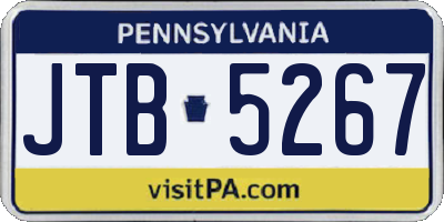 PA license plate JTB5267