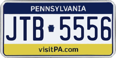 PA license plate JTB5556