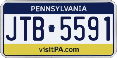 PA license plate JTB5591