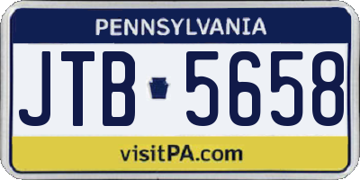 PA license plate JTB5658