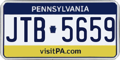 PA license plate JTB5659