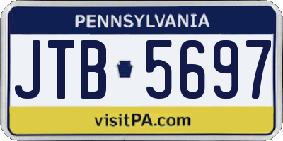 PA license plate JTB5697