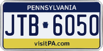 PA license plate JTB6050