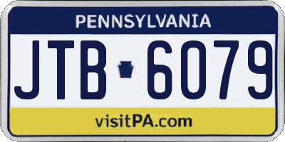 PA license plate JTB6079