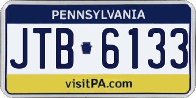 PA license plate JTB6133