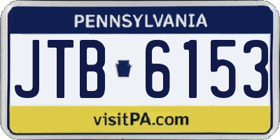 PA license plate JTB6153