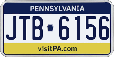 PA license plate JTB6156