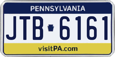 PA license plate JTB6161