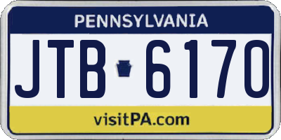 PA license plate JTB6170
