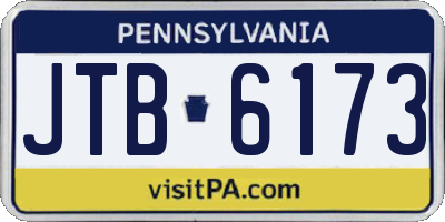 PA license plate JTB6173