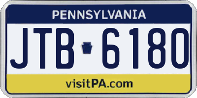 PA license plate JTB6180