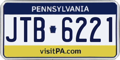 PA license plate JTB6221