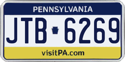PA license plate JTB6269