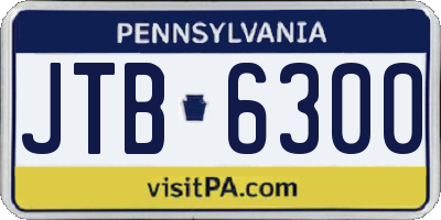 PA license plate JTB6300