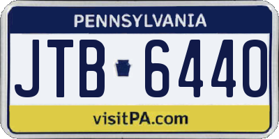 PA license plate JTB6440