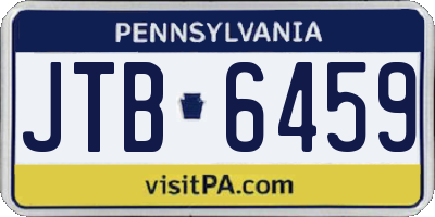 PA license plate JTB6459