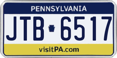 PA license plate JTB6517