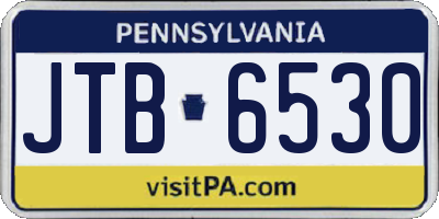 PA license plate JTB6530