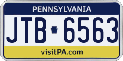 PA license plate JTB6563