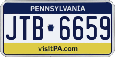 PA license plate JTB6659