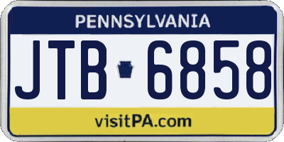 PA license plate JTB6858
