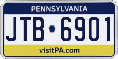 PA license plate JTB6901