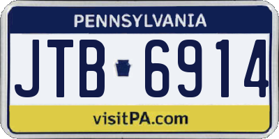 PA license plate JTB6914