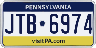 PA license plate JTB6974