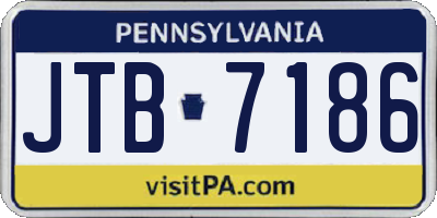 PA license plate JTB7186