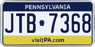 PA license plate JTB7368