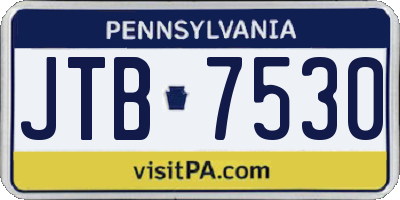PA license plate JTB7530