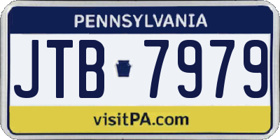 PA license plate JTB7979