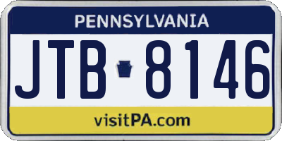 PA license plate JTB8146