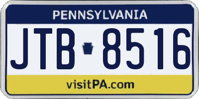PA license plate JTB8516