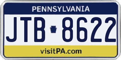 PA license plate JTB8622