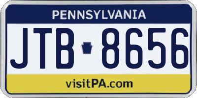PA license plate JTB8656