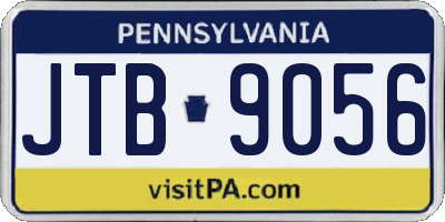 PA license plate JTB9056