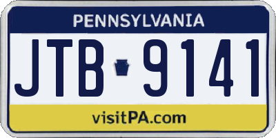 PA license plate JTB9141