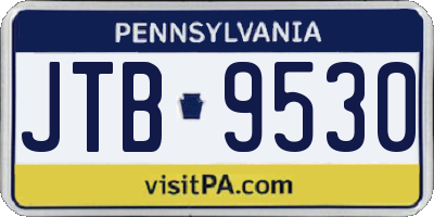 PA license plate JTB9530