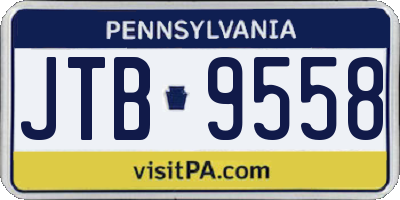 PA license plate JTB9558