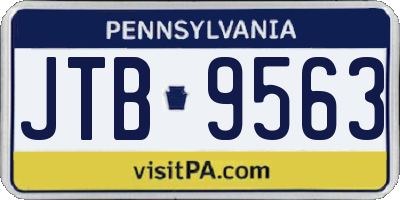 PA license plate JTB9563