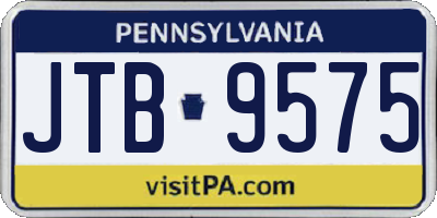 PA license plate JTB9575