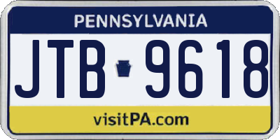 PA license plate JTB9618