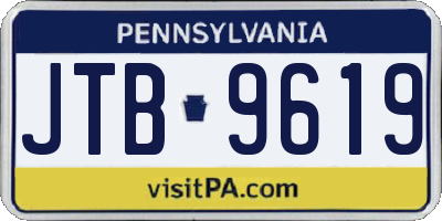 PA license plate JTB9619