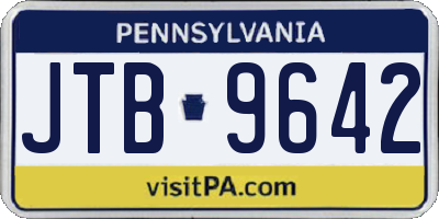 PA license plate JTB9642
