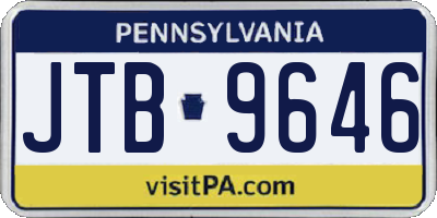 PA license plate JTB9646