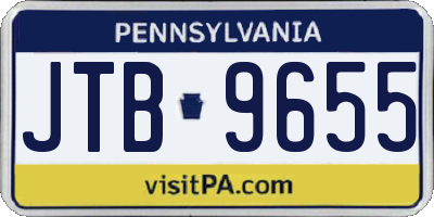 PA license plate JTB9655