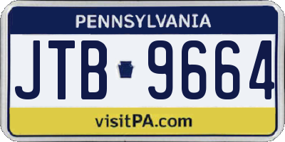 PA license plate JTB9664