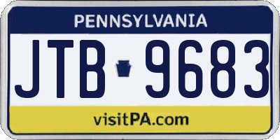 PA license plate JTB9683