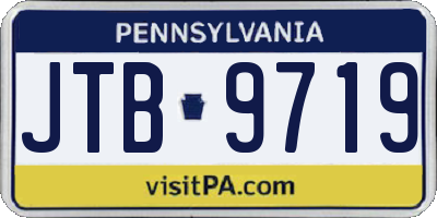 PA license plate JTB9719